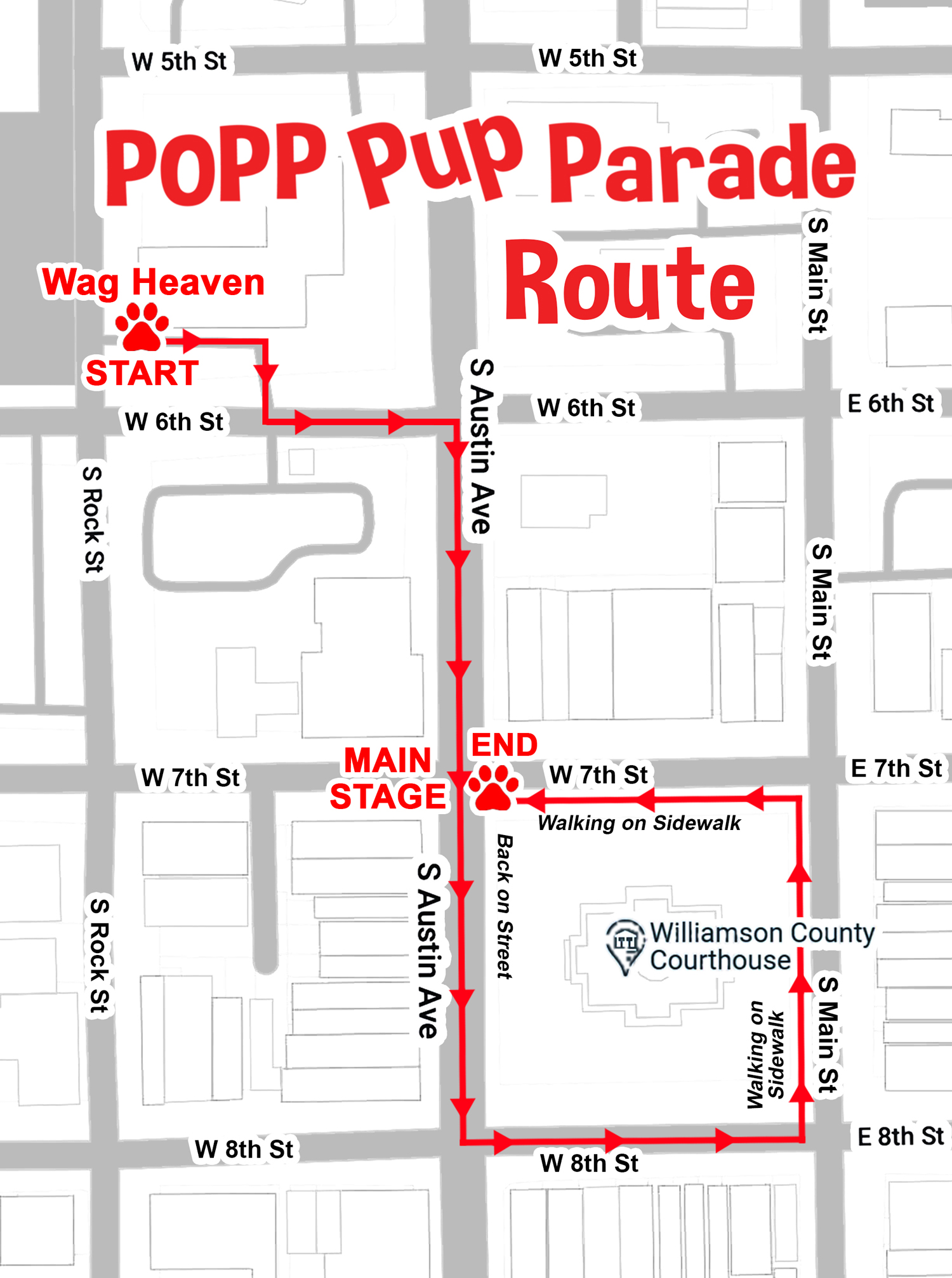 pet parade route